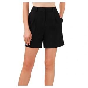 1.STATE High Rise Suit Dress Shorts Black Size 14 Closet Staple Pockets Classic